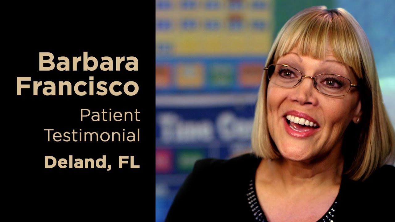 Barbara doesn't need dentures thanks to DENTAL IMPLANTS from NEW TEETH NOW!