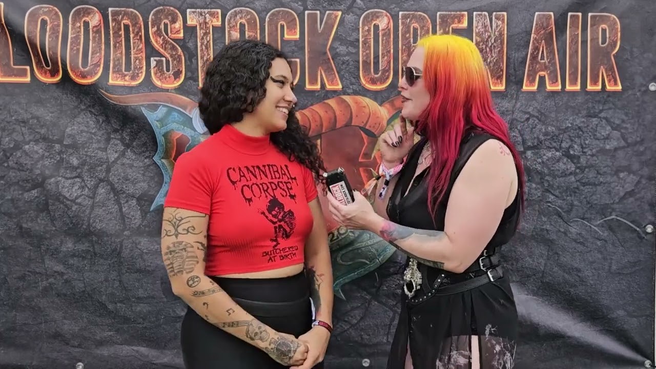 Fernanda Lira from KRYPTA has a love-in with Serena Fox at Bloodstock 24