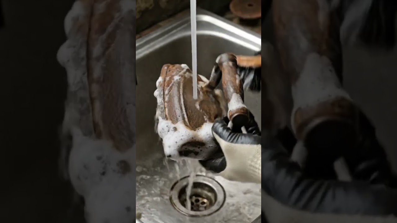 Rusty Antique Iron Restoration Timelapse