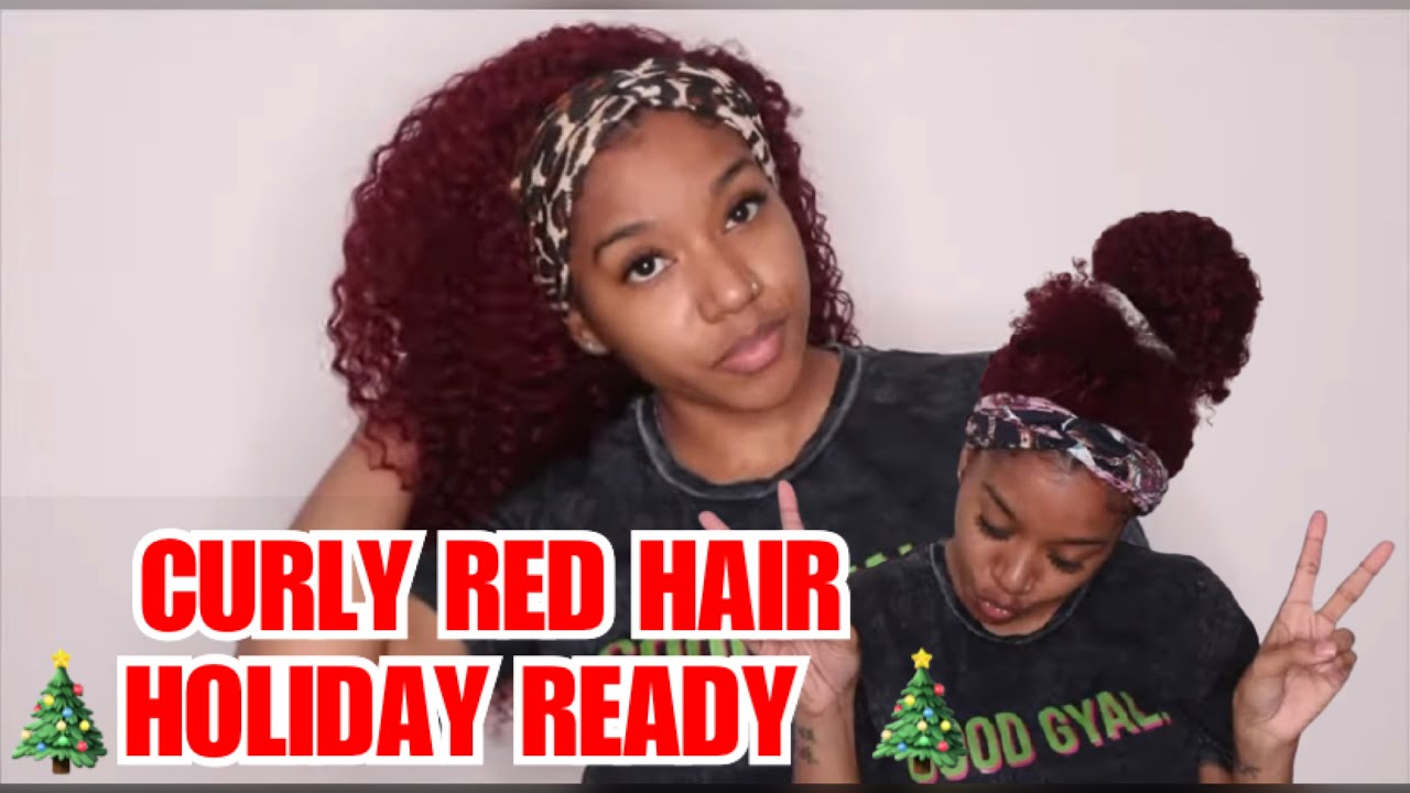 HEADBAND WIG RED CURLY HAIR 🔥 🔥 | CHRISTMAS SEASON READY 😍😍 | ft. AffordHair