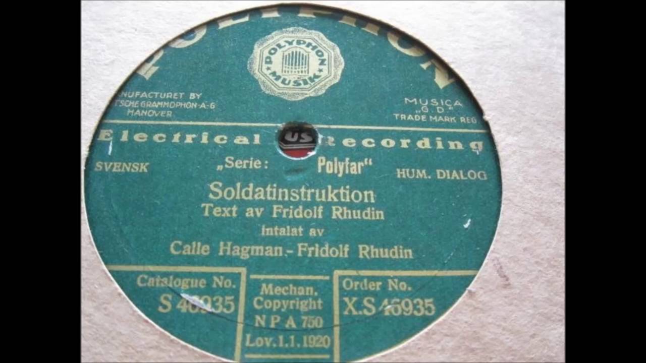 Fridolf Rhudin & Calle Hagman - Soldatinstruktion