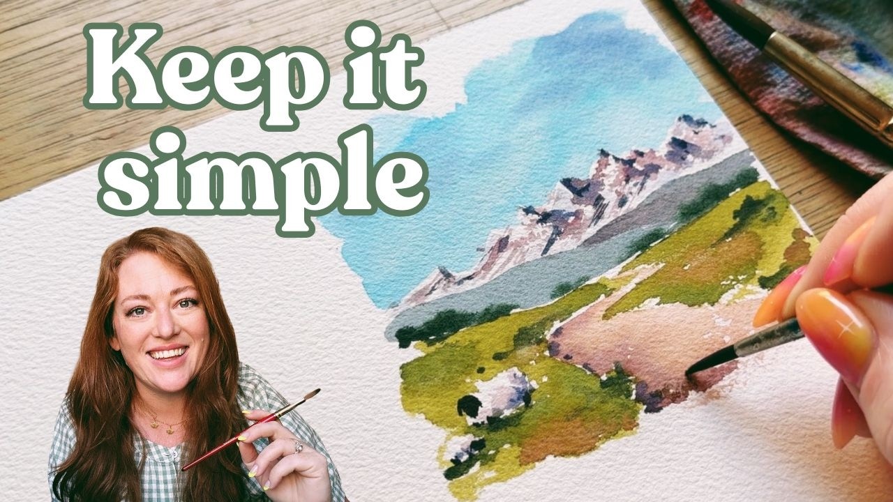 How to paint this watercolor landscape without overcomplicating it
