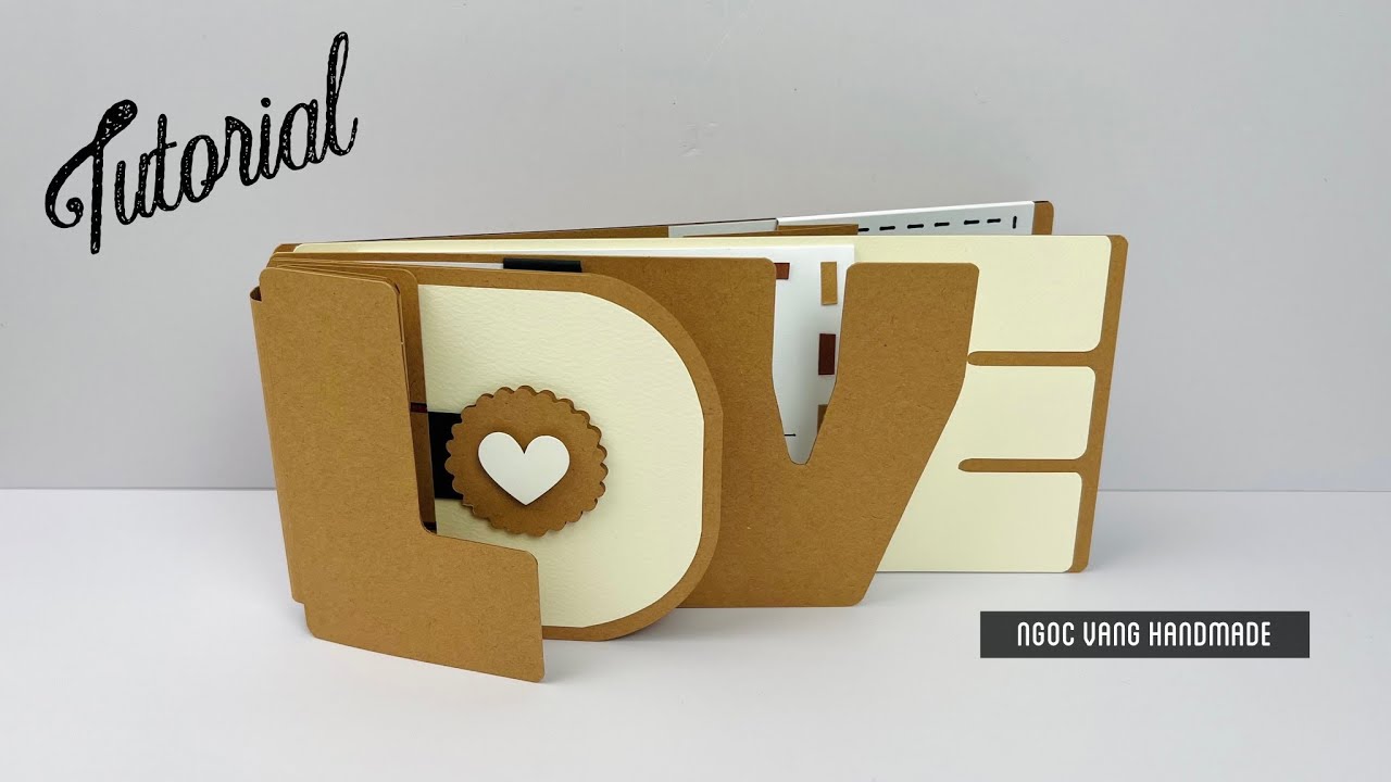 (Tutorial) ✨ L O V E  SCRAPBOOK ✨ Scrapbook Ideas (5 pages) - NGOC VANG HANDMADE