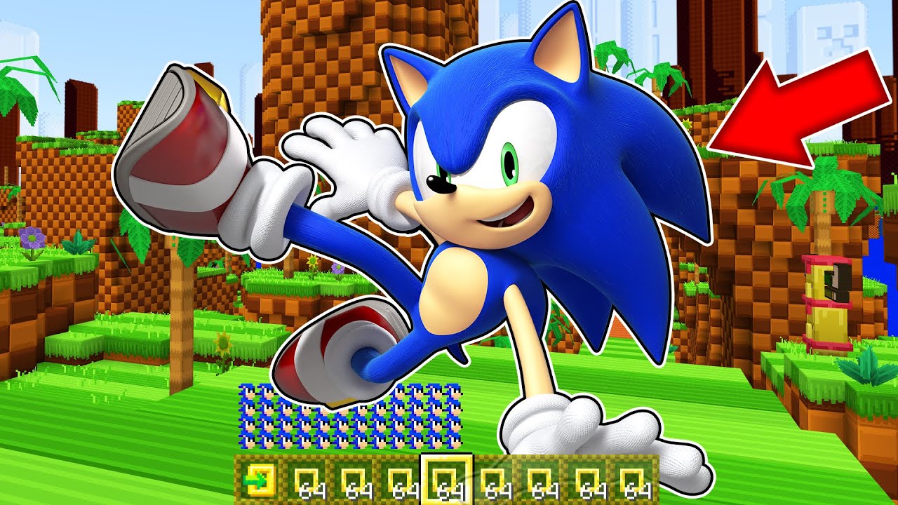 КАК ИГРАТЬ ЗА СОНИК В МАЙНКРАФТ ? МАЙНКРАФТ ПРЕВРАЩЕНИЯ SONIC MINECRAFT