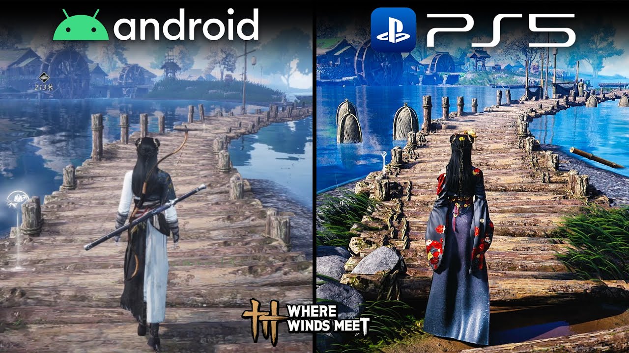 Where Winds Meet MOBILE vs PS5 Graphics Comparison