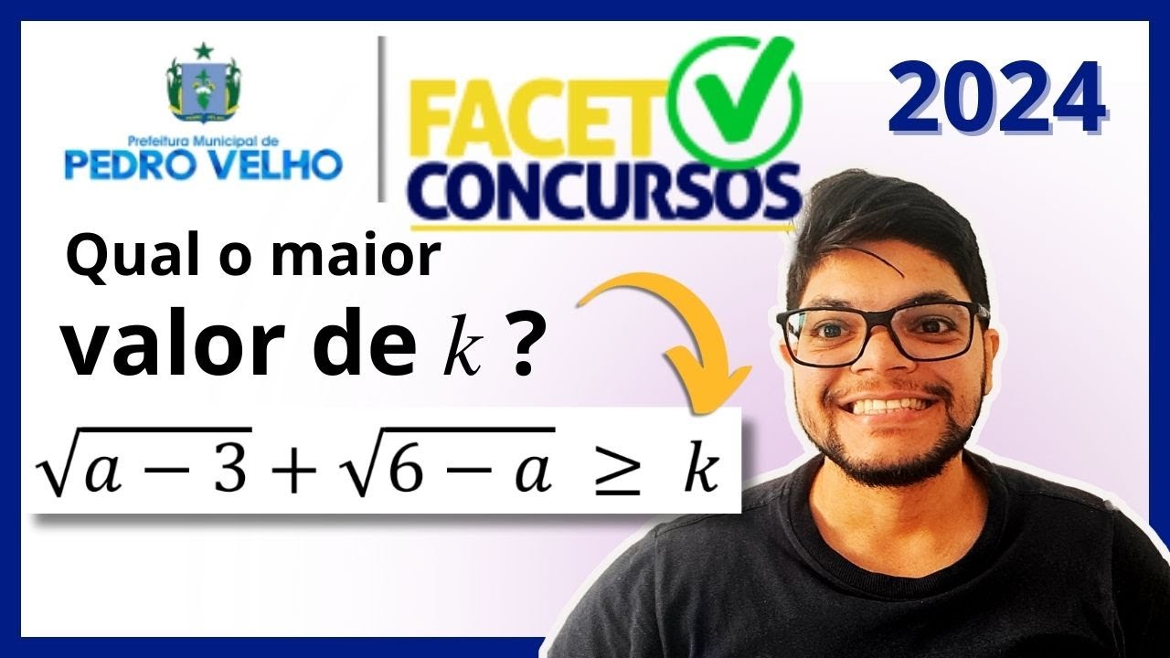 Questão 22 (FACET) Prefeitura de Pedro Velho RN | Qual o maior valor de 𝑘 para o qual a inequação