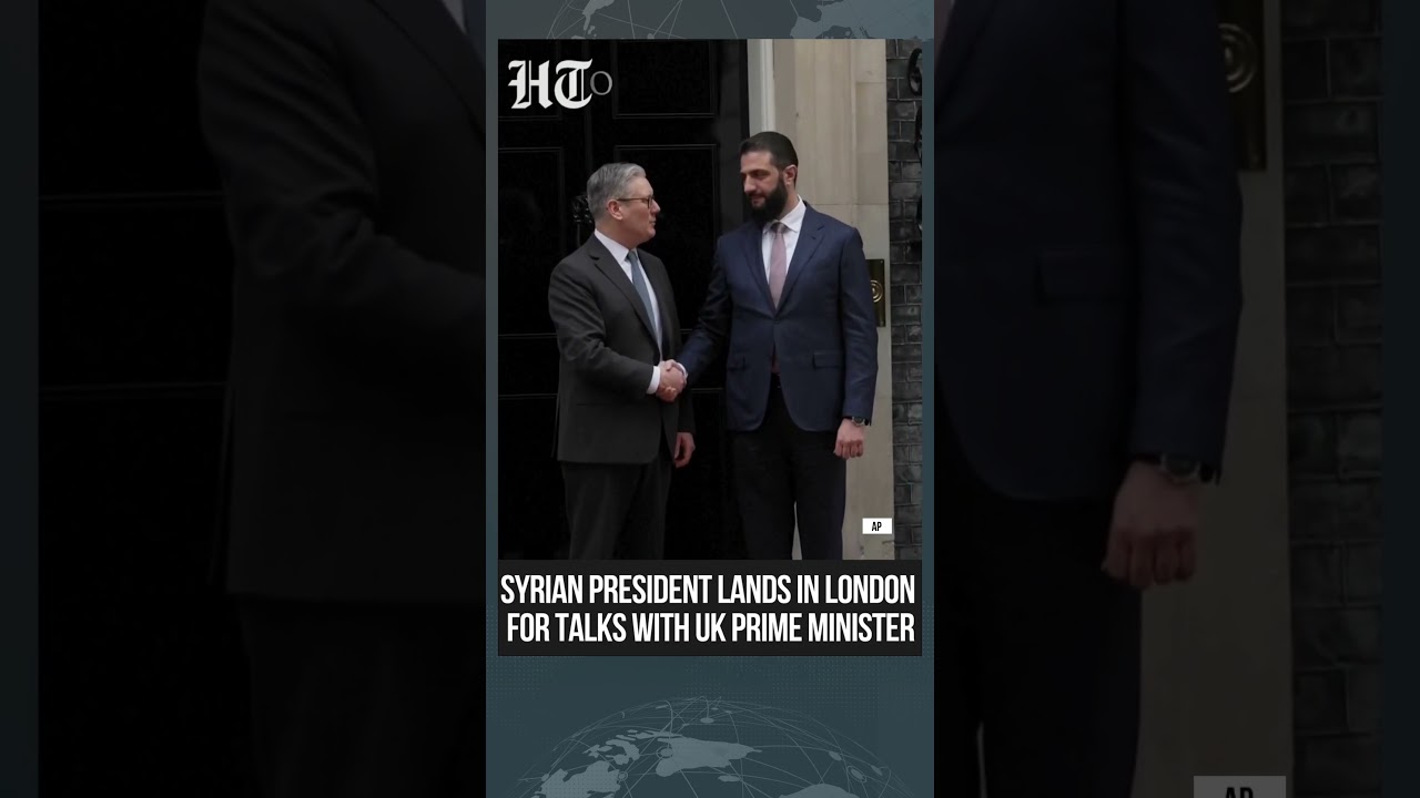 Syrian President Ahmad al-Sharaa Lands in London for Key Talks with UK Prime Minister | #shorts