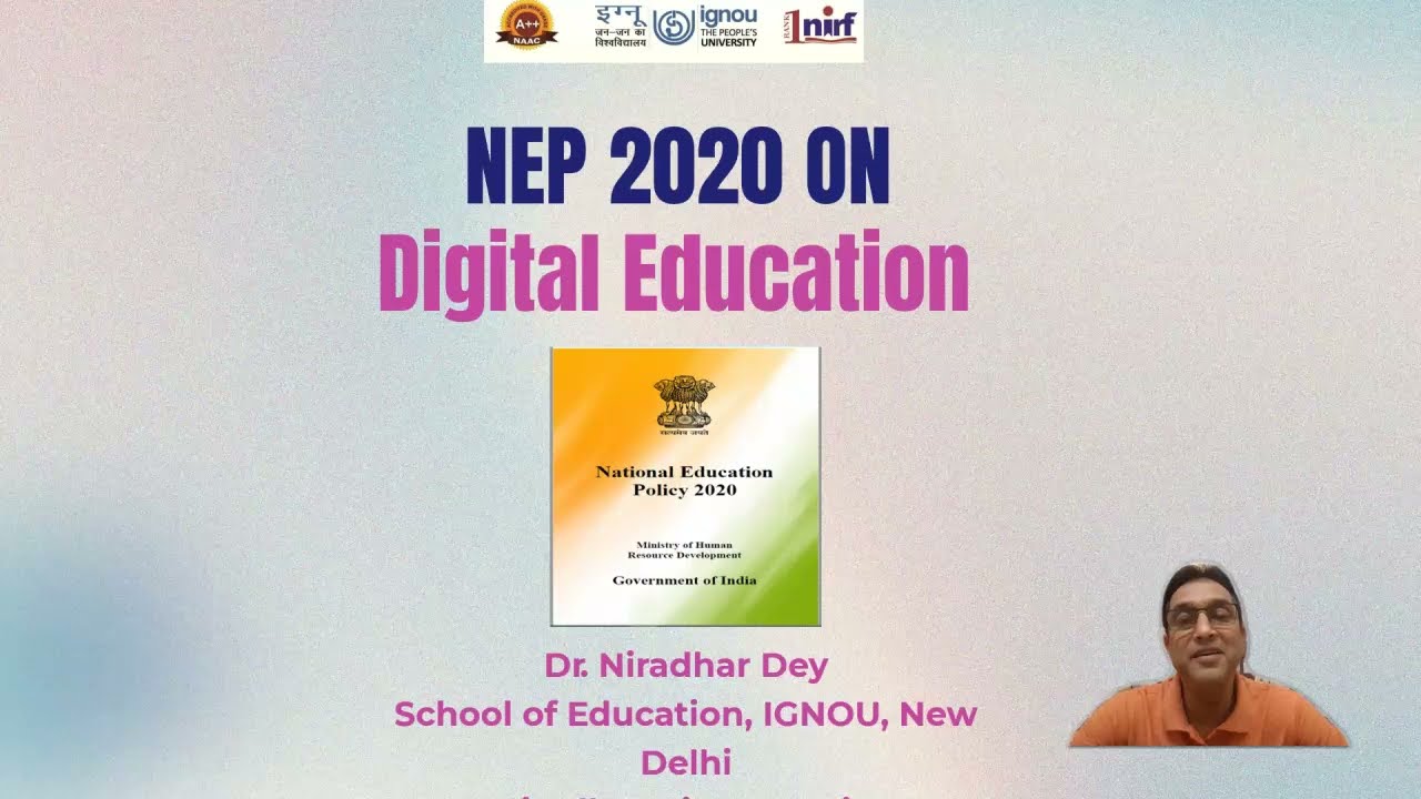 NEP 2020 on Digital Education