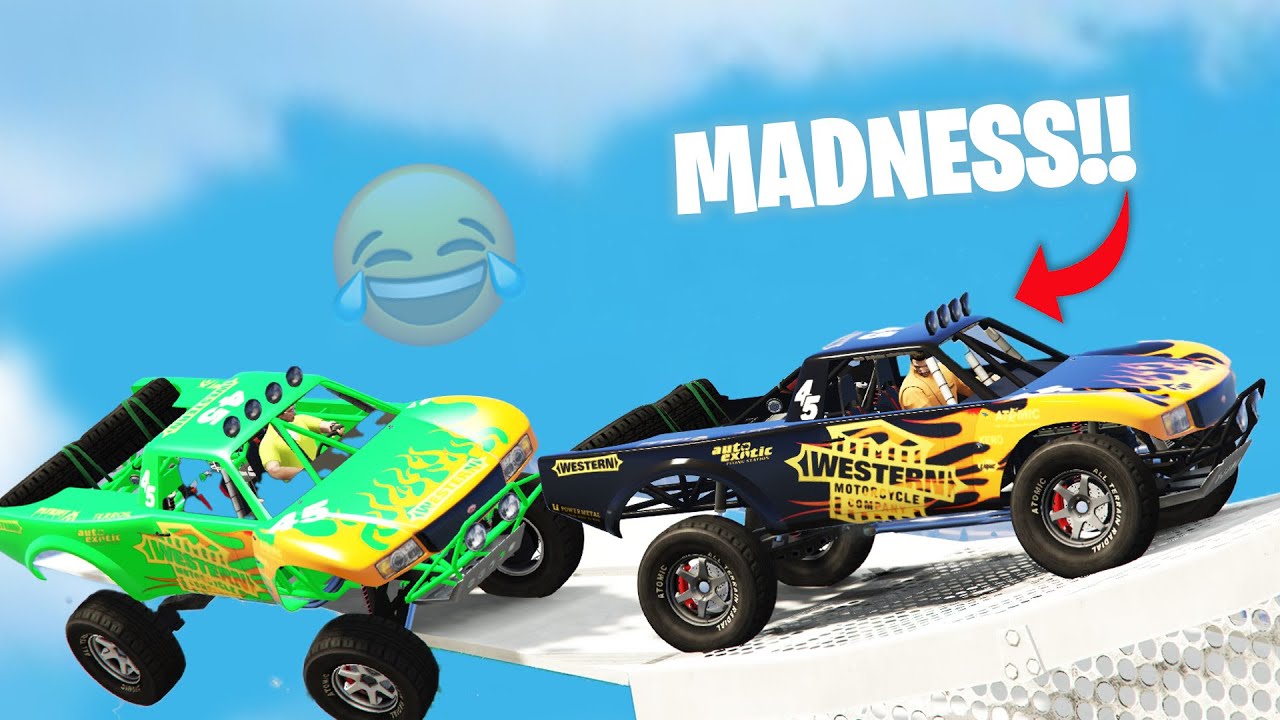 Race With Psychos 😂 FULL MADNESS | Gta 5 Stunt Race - Black FOX