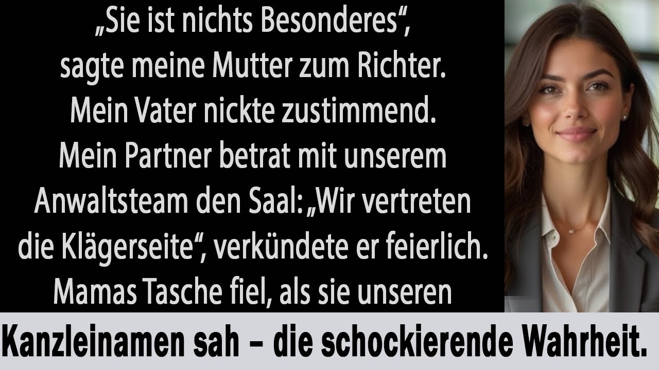 Vor Gericht sagte meine Mutter: „Ich bin niemand.“ – Sekunden später trat meine Kanzlei ein.
