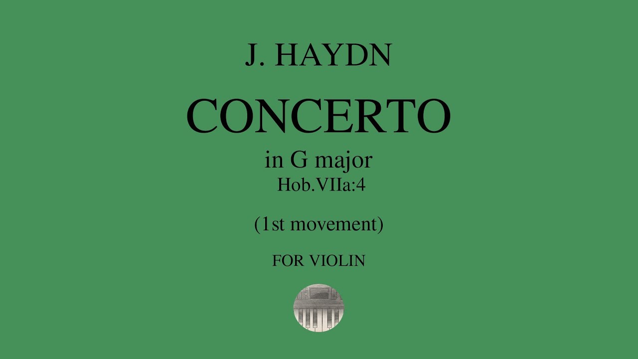 J. HAYDN  Violin Concerto No. 4 in G major - 1st movement - orchestral accompaniment