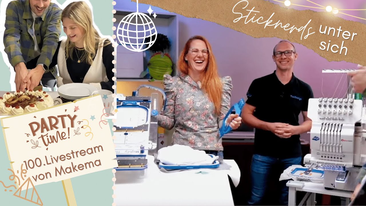 4 Sticknerds unter sich 🤭 // Zu Besuch im Livestream bei Makema zum Thema Mehrnadelstickmaschinen