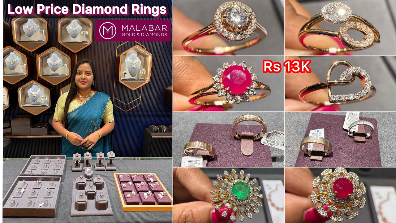 13K😳😱Pocket Friendly real💎Diamond Rings 💍and affordable Platinum Couple Rings from Malabar