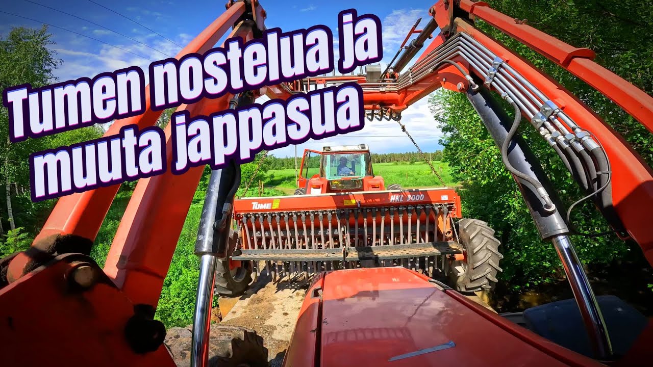 Tumen nostoa ja hiehot laitumelle #suomi #finland #maatalous #farming