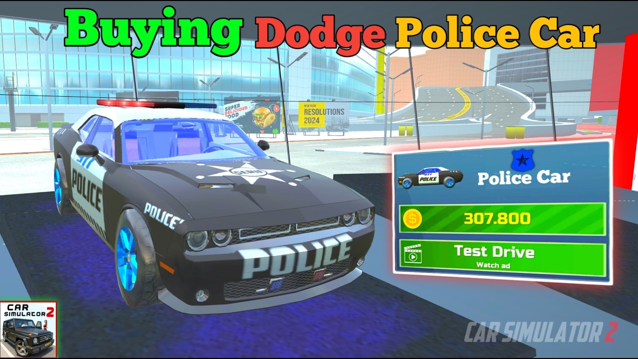 Buying🚨Police Car (Dodge SRT) Car Simulator 2 Android Gameplay|(Hindi/English)