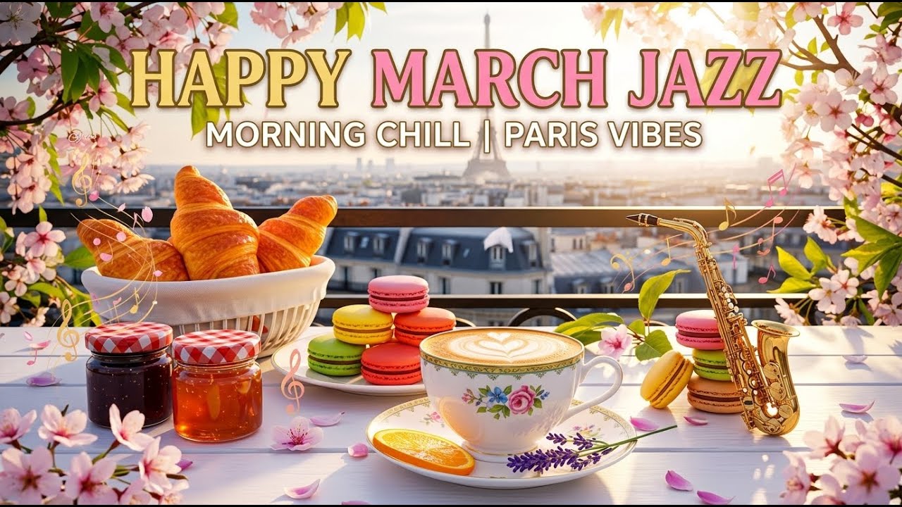 Happy March Jazz ☕ Spring Coffee Shop Ambience with Positice Bossa Nova Music for Uplifting the day