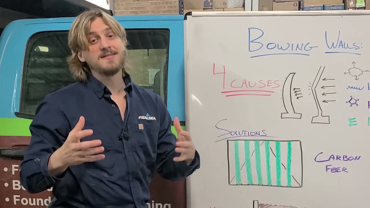 Bowing Walls: 4 Causes & 5 Solutions