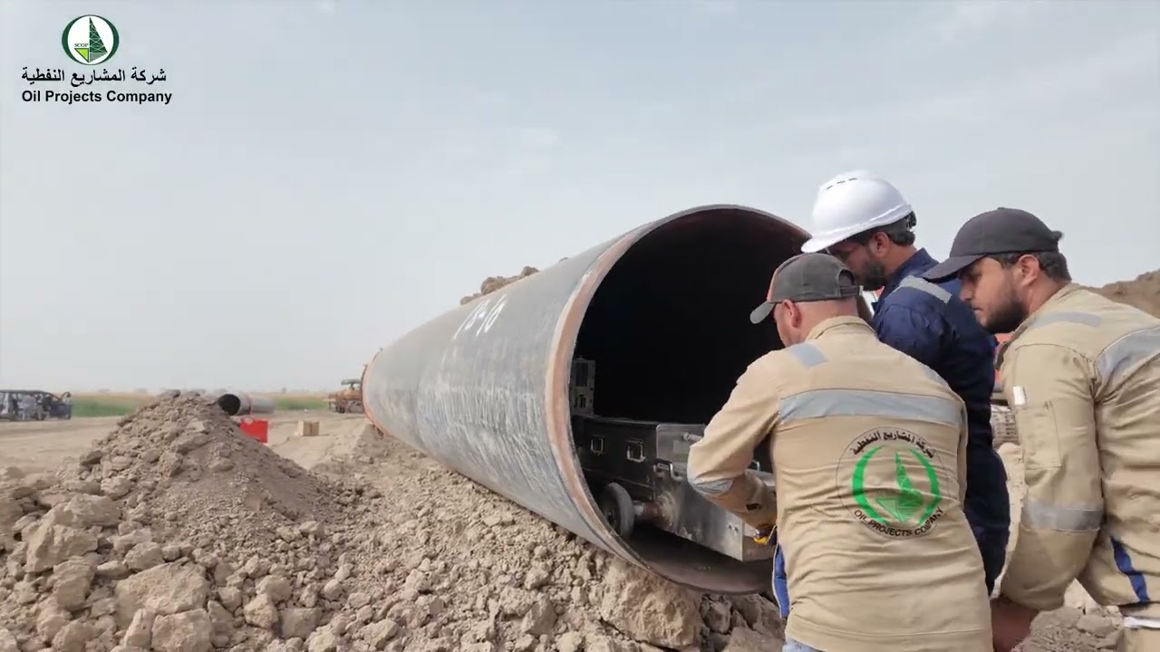 شركة المشاريع النفطية تواصل اعمالها في انبوب الغاز 42 عقدة محمودية  - بسماية