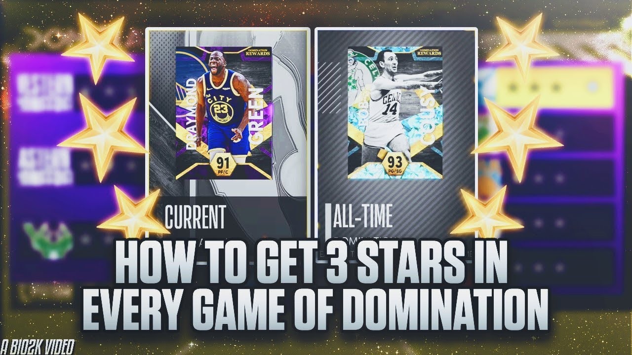 HOW TO GET 3 STARS IN EVERY GAME OF DOMINATION! NO PLAYBOOK NEEDED! NBA 2K22 MYTEAM