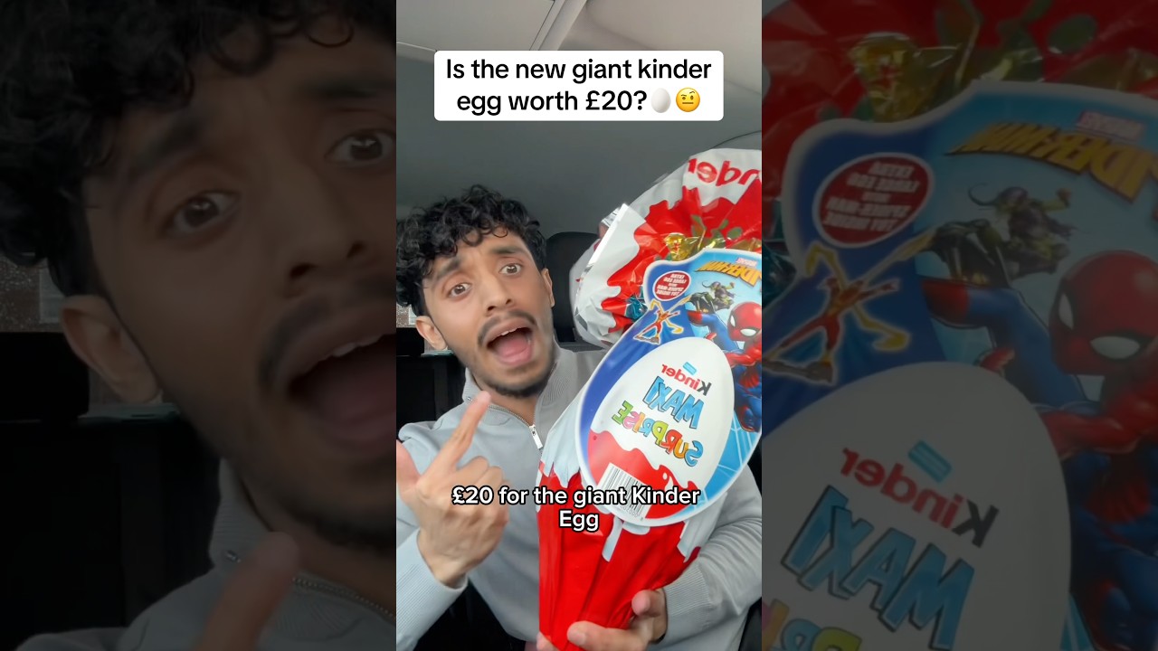 Стоит ли новое гигантское пасхальное яйцо Kinder 20 фунтов?! #kinderchocolate #giantkindereggs #e...