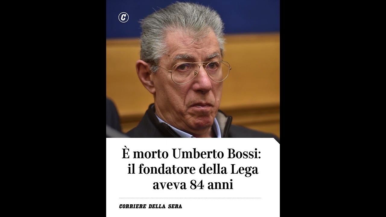 È morto Umberto Bossi: il fondatore della Lega aveva 84 anni #shorts #news