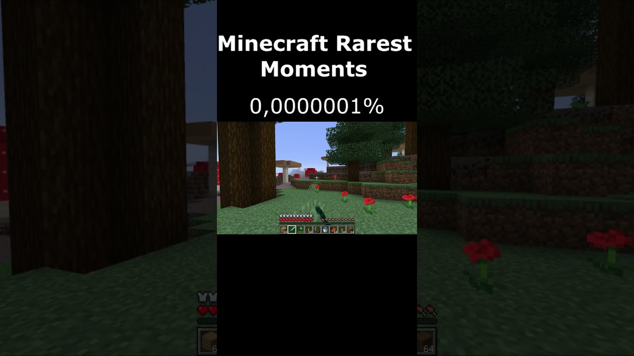 Minecraft Rarest Moments🍀0,00000001% #shorts #minecraftraremoments #minecraftseeds #gaming #fyp