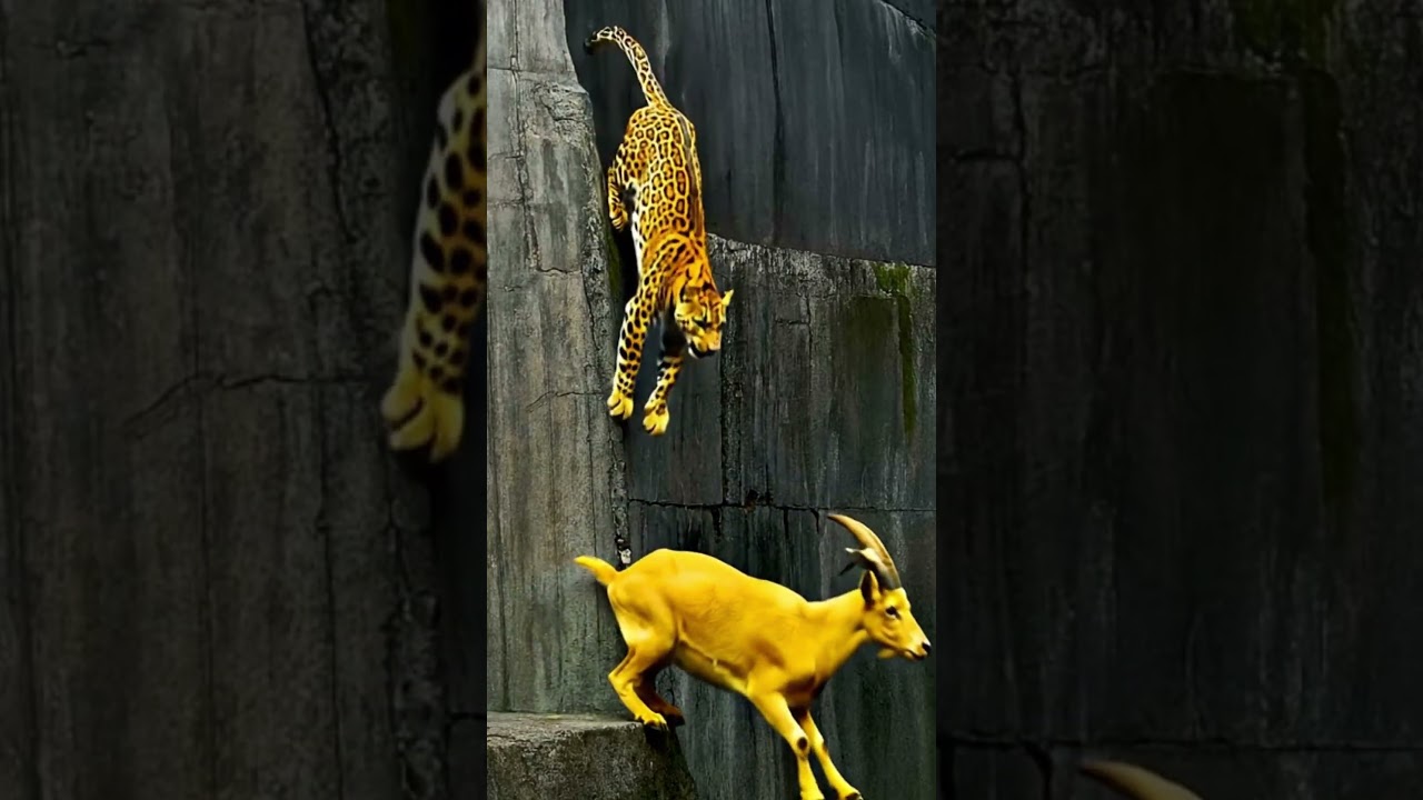 Life Leopard🙏Goat Ep141 #shortsvideo #goat #leopardadventure #viralvideo #leopard #WildlifeTech 🚀🐾