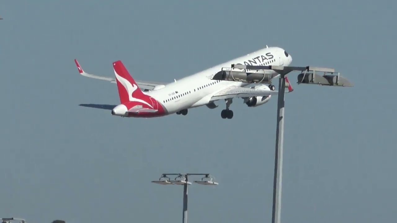 QANTAS🦘NEW A321 NEO XLR VH.OGB TAKE OFF RWY34 MELBOURNE YMML AT JULIET🦘🛫🛫🛫🛫🛫