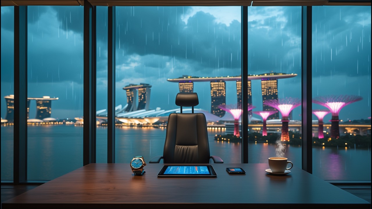 Marina Bay Night 🌃 Sophisticated Beats for Cross-Border M&A Strategy | 25:50