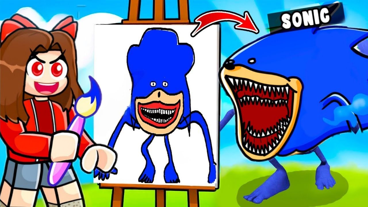 Drawing Makes Real SHIN SONIC in Roblox !!