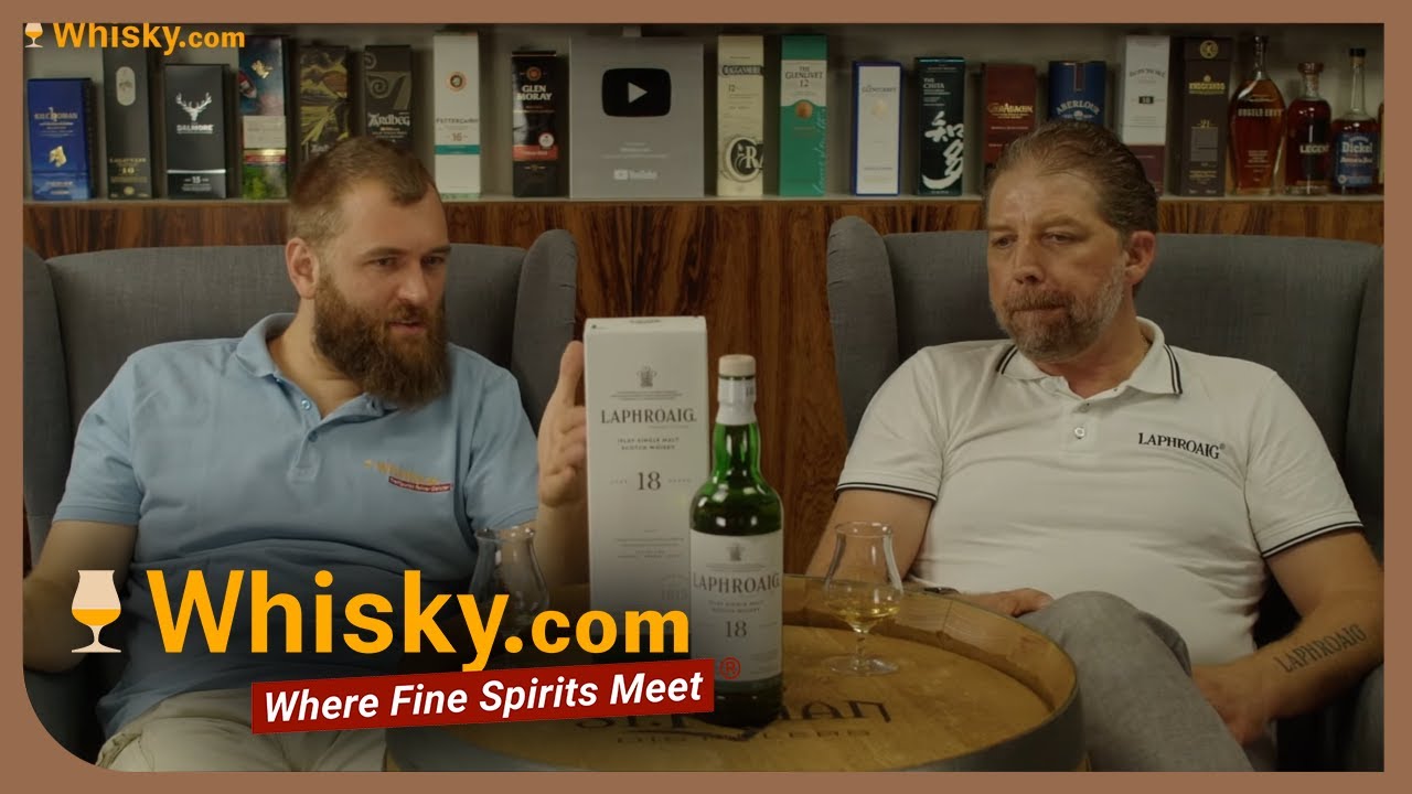 Highly sought after and now back again: Laphroaig 18 Year Old.