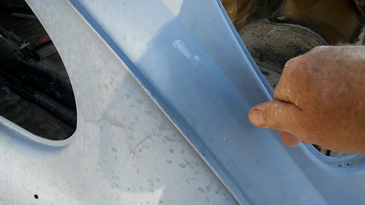 VW bug roof quarter rust hole repair sheet metal work