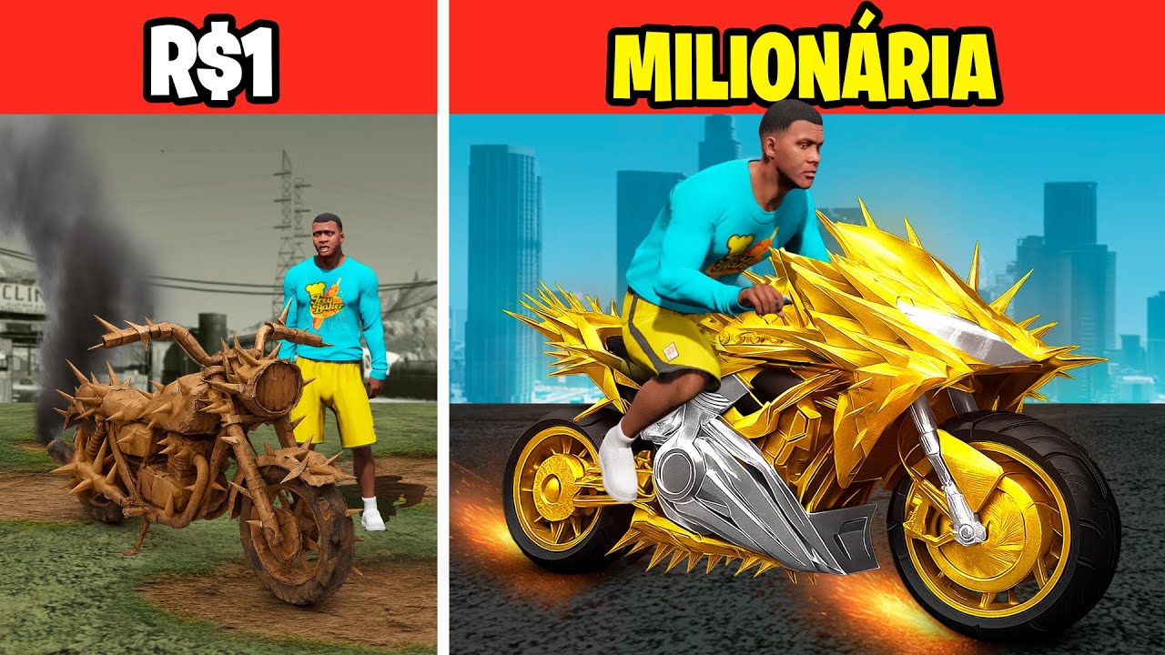 МОТОЦИКЛ-ШИП от R$1 до МИЛЛИОНЕРА в GTA 5!
