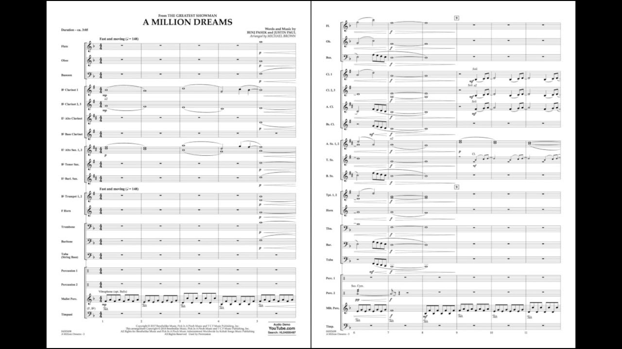 A Million Dreams (from The Greatest Showman) arr. Michael Brown