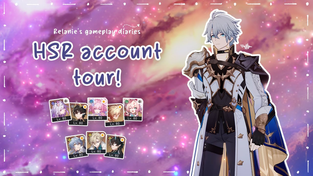 HSR account tour! 💫⋆.☾⭒.˚ | Cozy Honkai: Star Rail gameplay