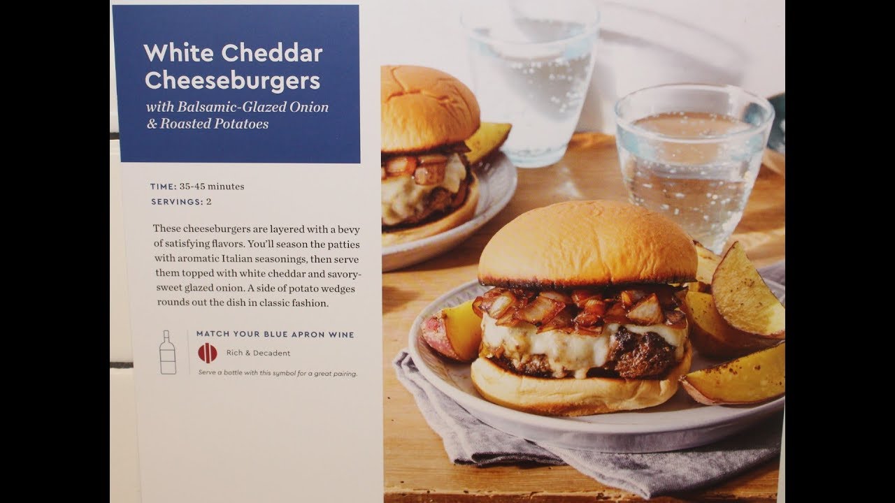 Blue Apron White Cheddar Cheeseburgers + Box Opening