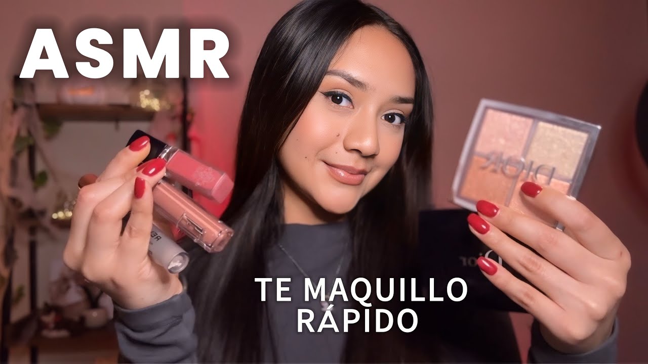 ASMR TE MAQUILLO RÁPIDO + DUERME SABROSO CON ESTE ROLEPLAY ✨💕