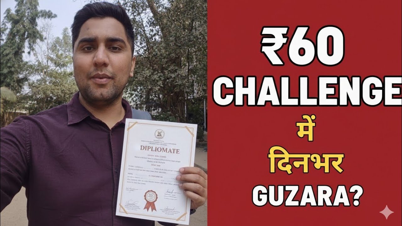 Surviving in ₹60 Challenge! 😱 Mumbai College Vlog & Degree Day! 🎓