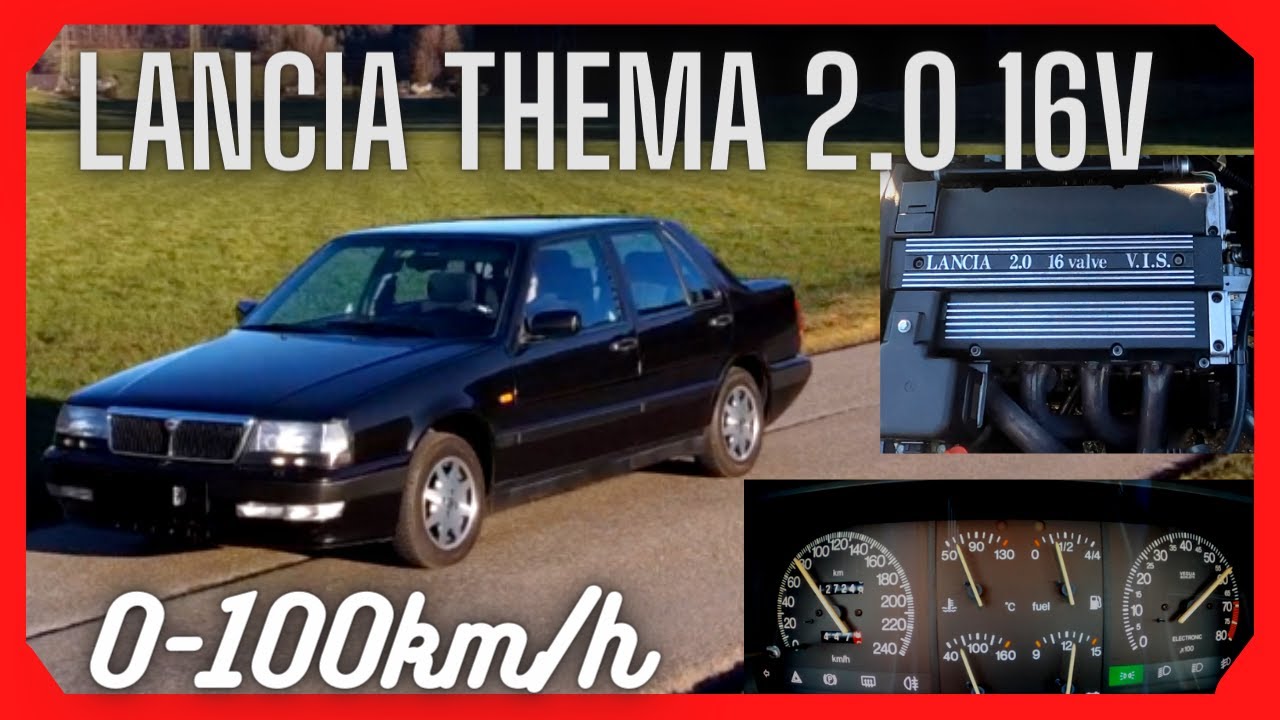 Lancia Thema 1994 2.0 16V Acceleration 0-100km/h and Review Stock