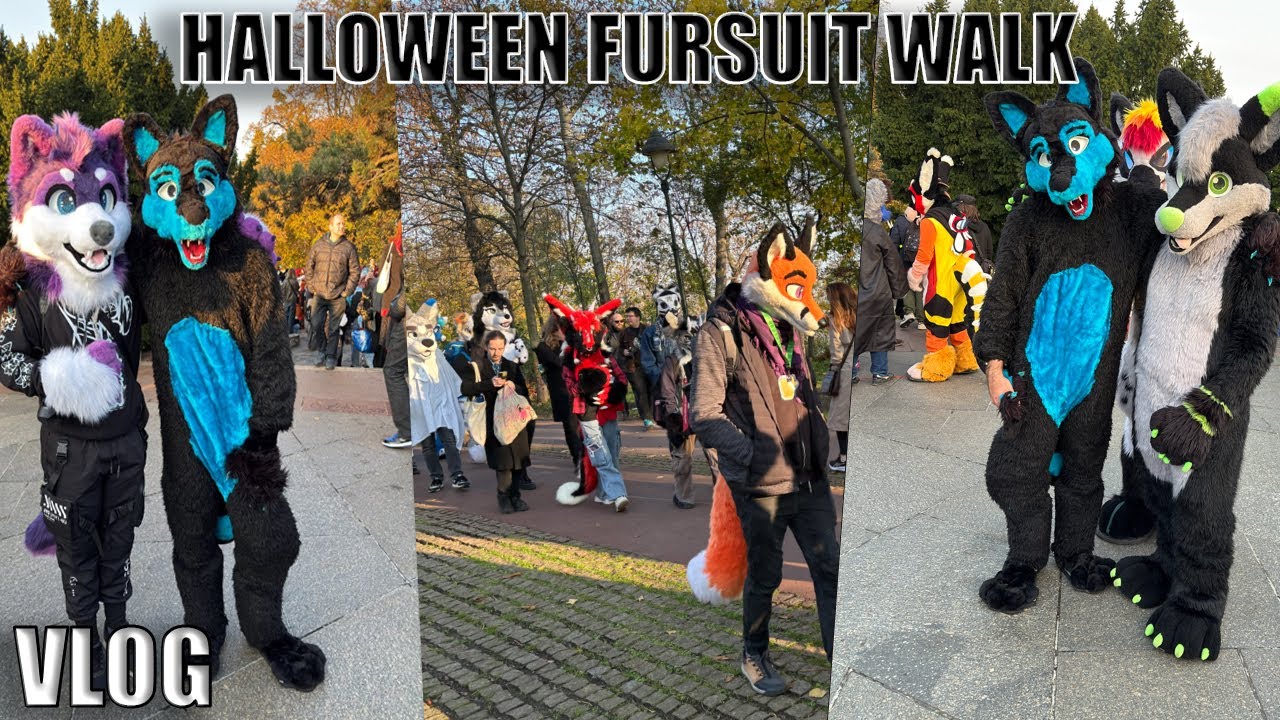 I went to Fursuit Halloween Prague: Halloween Outing | Furry Vlogs