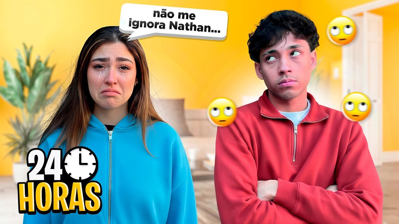 24 HORAS IGNORANDO MINHA NAMORADA 😭 (ela chorou)
