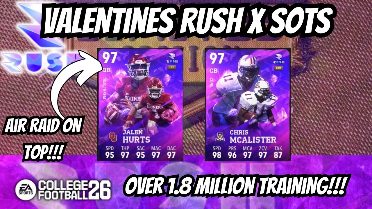 Valentine’s Day Rush x SOTW… 1 8M Training Pack Opening in  CFB 26 (NO ADS)