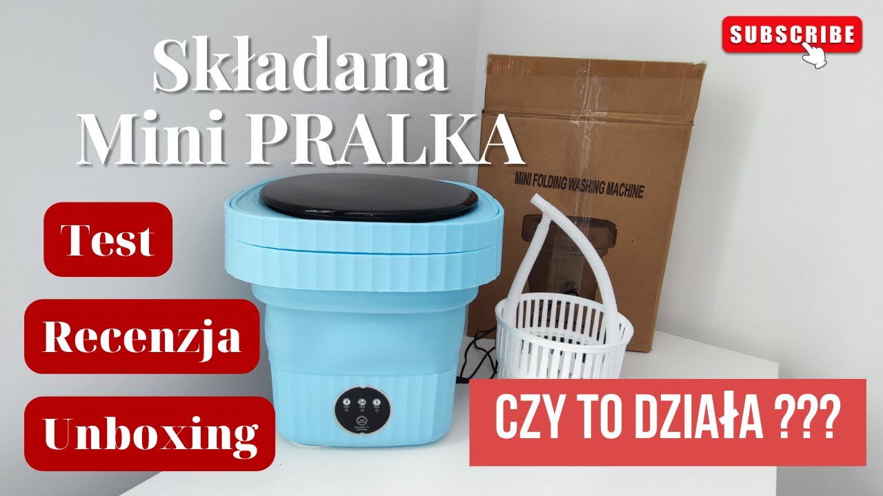 🌀 MINI SKŁADANA PRALKA – CZY TO NAPRAWDĘ DZIAŁA? TEST, RECENZJA, UNBOXING!😱💰PORTABLE WASHING MACHINE