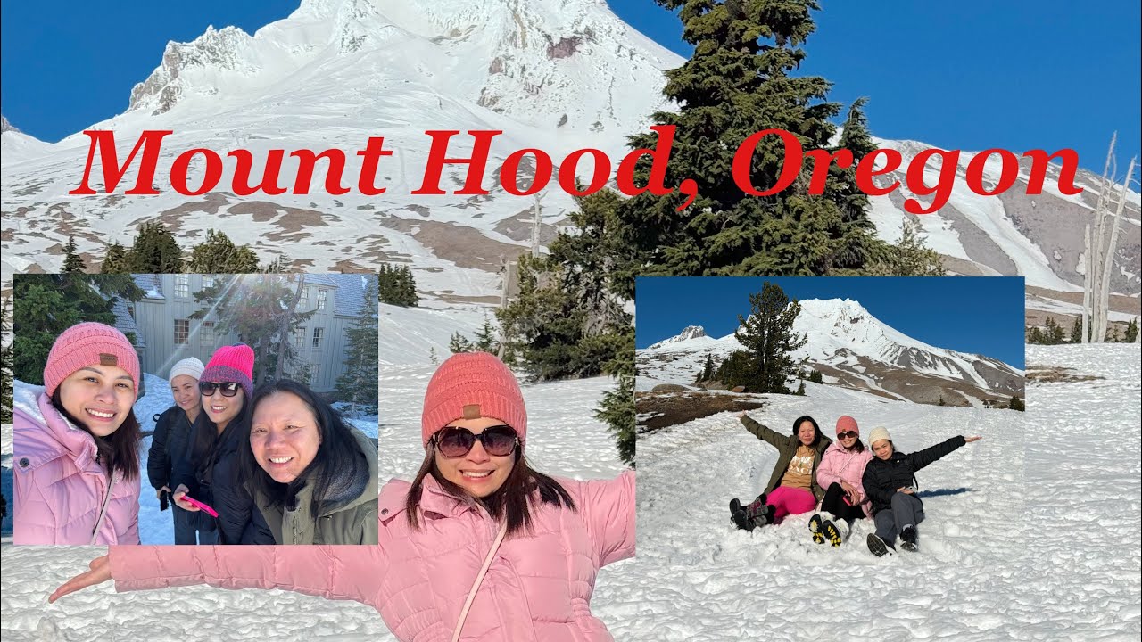 Day Trip with Friends to Mount Hood, Oregon|Playing with snow and hanging out with amiga 