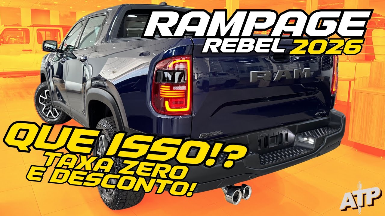 Novo Ram Rampage Rebel 2026 - CUSTA MENOS QUE UM FIAT TORO RANCH!