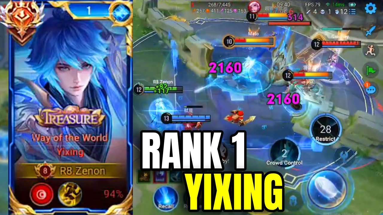 Top 1 Yixing Plays! HIGH RANK DOMINATION | Honor of Kings