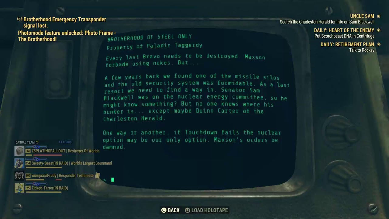Fallout 76 quests and events