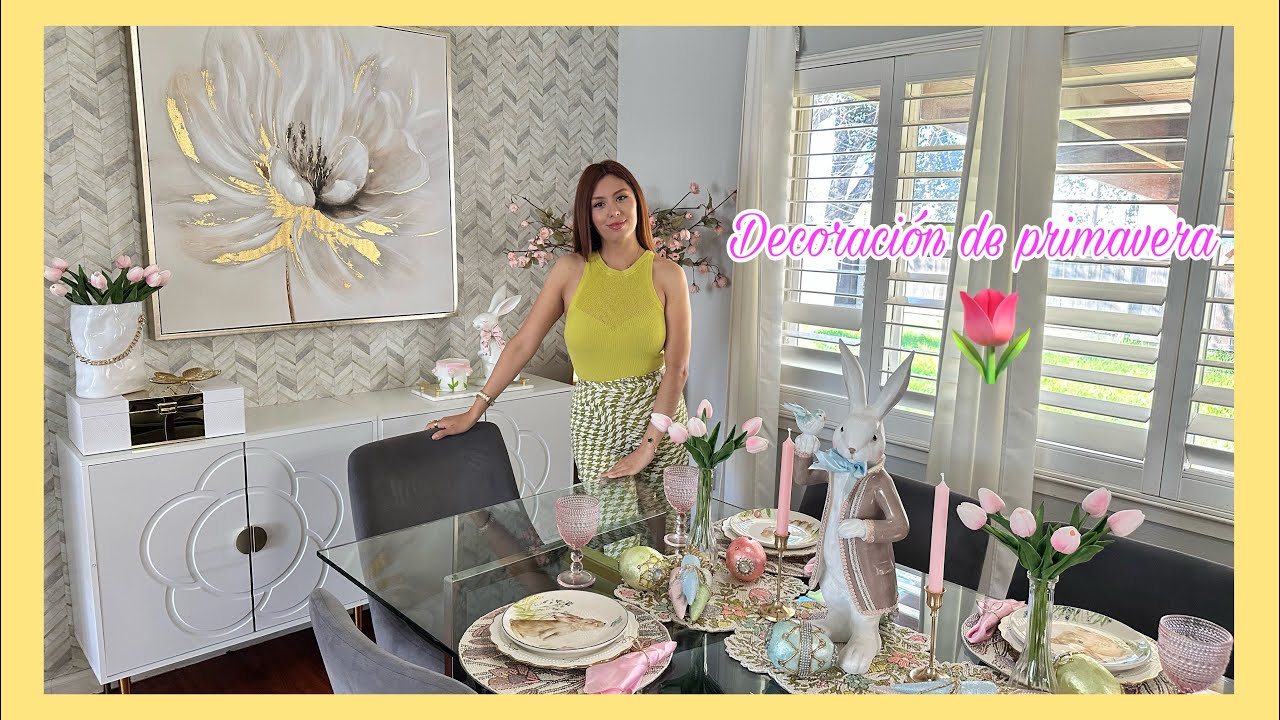 Decoraci&oacute;n de primavera🐰🌷para mi comedor!!🌸