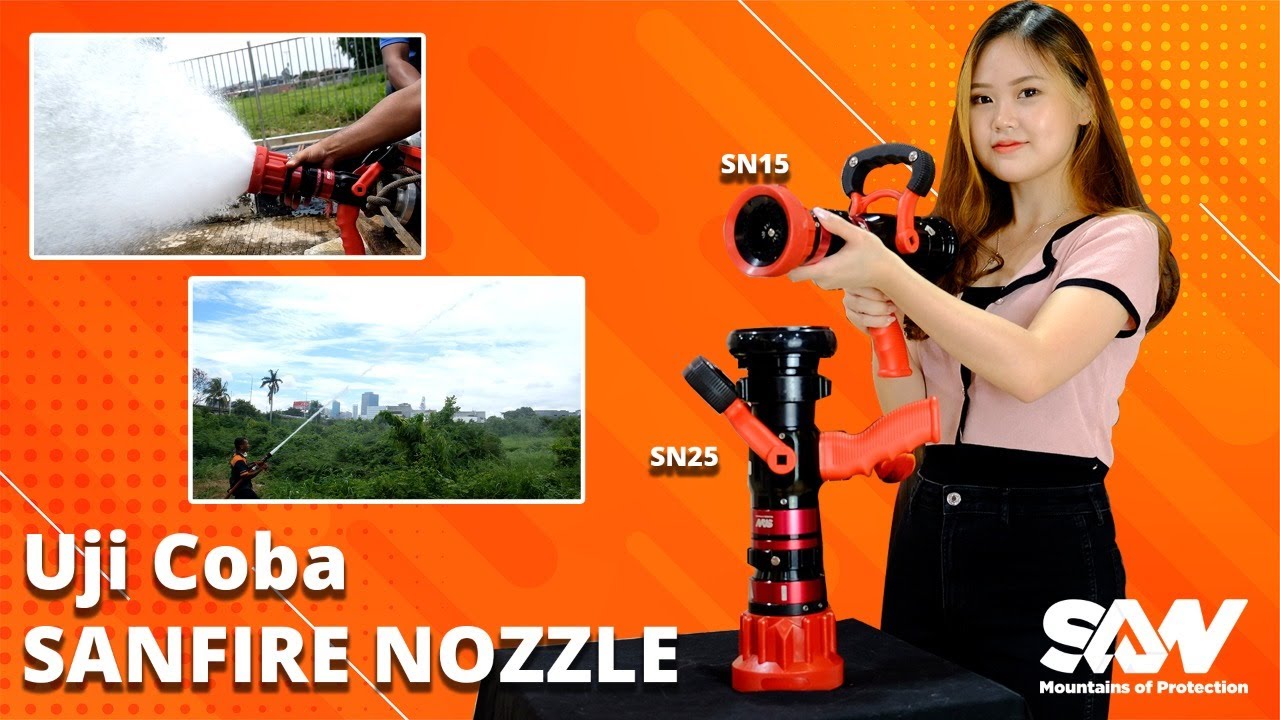 SANFire Nozzle Spray Untuk Pompa Pemadam Kebakaran Bertekanan Tinggi