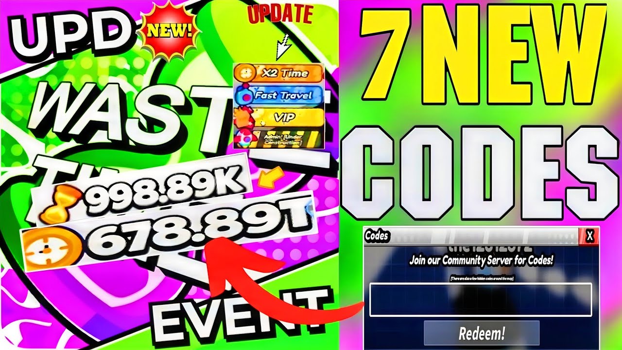 ⚠️UPDATE!💥CODES⚠️ WASTE TIME  ROBLOX CODES MARCH 2026- CODES FOR WASTE TIME 